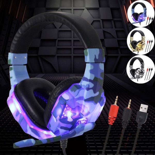 

gaming headset 3.5mm over-ear wired earphone stereo headphones deep bass sound earpiece with microphone for n-switch ps4 #bl21