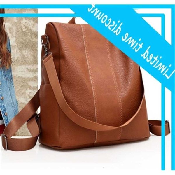 

korean anti theft solid color backpack