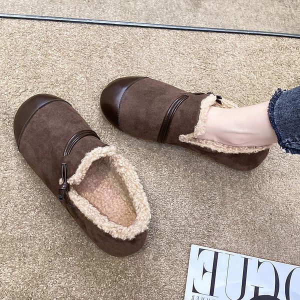 

shoes woman 2020 shallow mouth round toe autumn slip-on casual female sneakers soft new fall slip on retro winter moccasin, Black