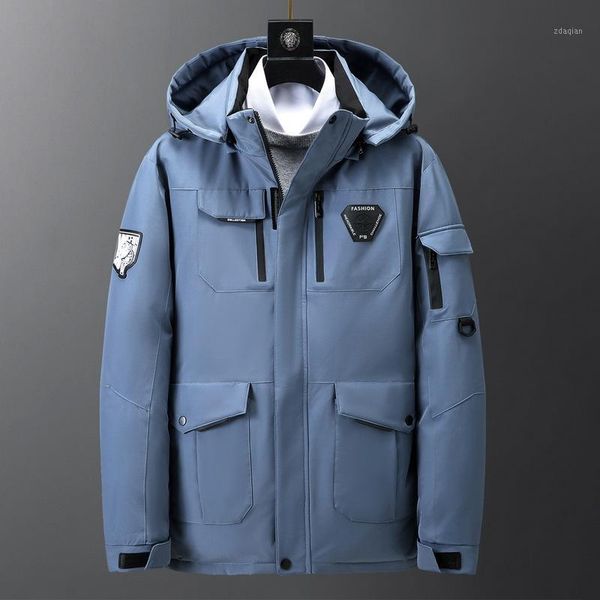 

men's down & parkas [ 3xl-10xl ] 2021 men's winter jackets cotton-padded fashion hood jacket waterproof thicken warm male wadded c, Black