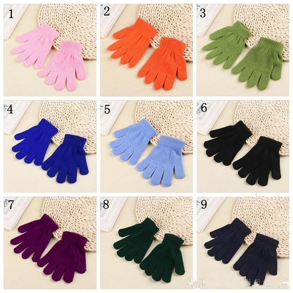 

magic 9 color fashion children's girl boys kids stretching knitting winter warm gloves choosing colors t0068