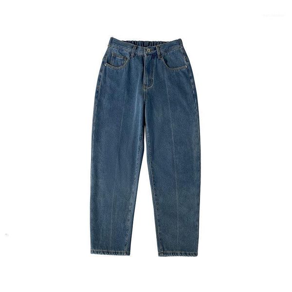 

winter fashion 2020 new japanese oversized plush jeans men loose tide brand harem pants casual pants -5xl1, Blue