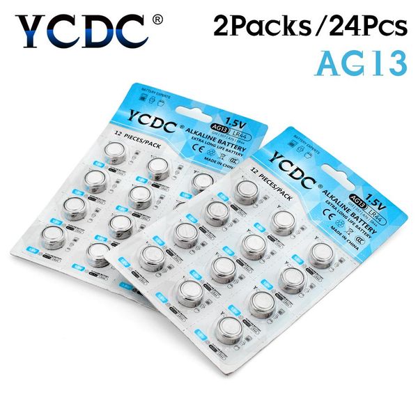 

24 шт. 1.5v ag13 lr44 lr 44 pilas boton conton cell lr1154 l1154 gp76 sr44sw часы часы часы компьютеры пульт дистанционного управления батар, Bronze;slivery