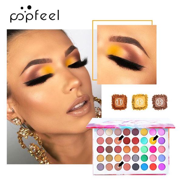 

popfeel matte eyeshadow palette makeup set 40 shades long lasting waterproof high pigmented shimmer makeup eye-shadow palette