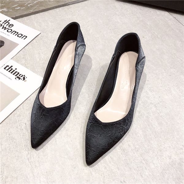 

fashion brand party dress in winter bombs foot dot lady high metal heels thin 2020 new shoes y8cz, Black