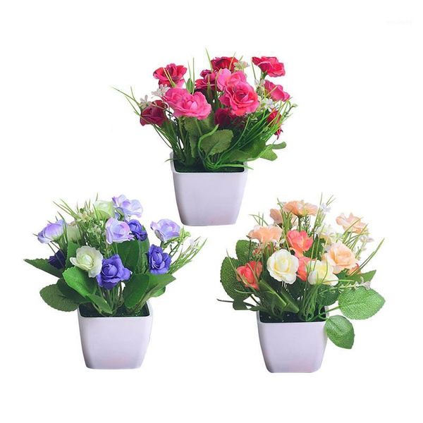 

decorative flowers & wreaths colorful various patterns artificial flowershelf window small ornaments silk flower potted plant home decoratio