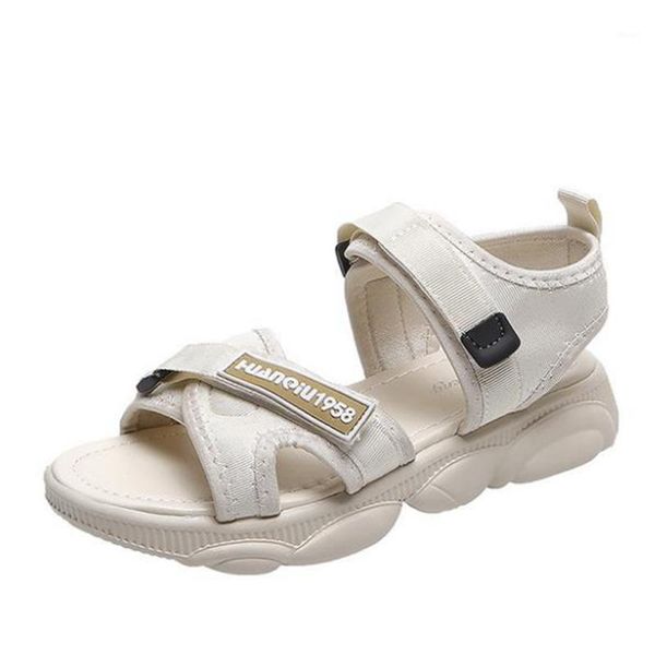 

sandals women 2021 fashion summer students leisure sports beach shoes size 34- 401, Black