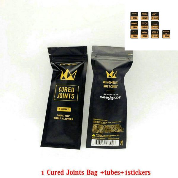 

1pc pre-rolled 3pcs bag moonrock tubes cured with joints packaging coast preroll stickers dhl tube 2020 cure west plastic wmtdl