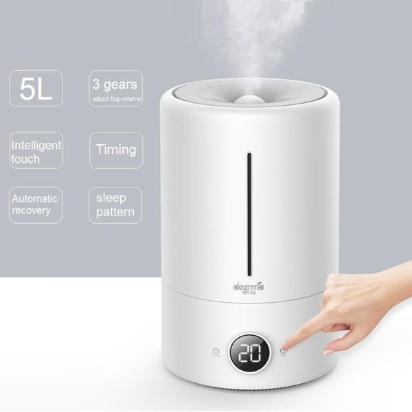 

deerma 5l air humidifier diffuser smart touch 12h timing purifing essential oil diffuser aroma for office home air freshener