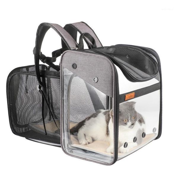 

cat carriers,crates & houses carrying bag transparent mesh breathable backpack for cats and dogs a pet sac de transport chat1