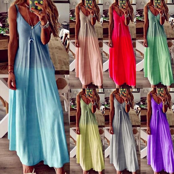 

2020 women casual loose strap dress cotton summer boho bow camis bemaxi dress plus sizes big large dresses robe femme, Black;gray