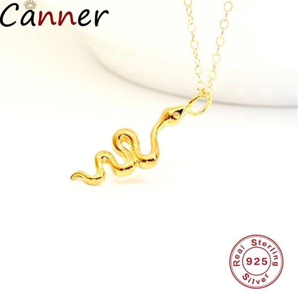 

pendant necklaces luxury snake gold sterling sliver drop necklace with crystal wedding party office ladies chain gift jewelary, Silver