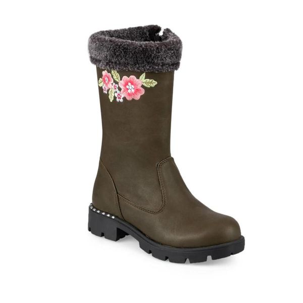 

flo eliza 9pr khaki girl child boots kinetix, Black;grey