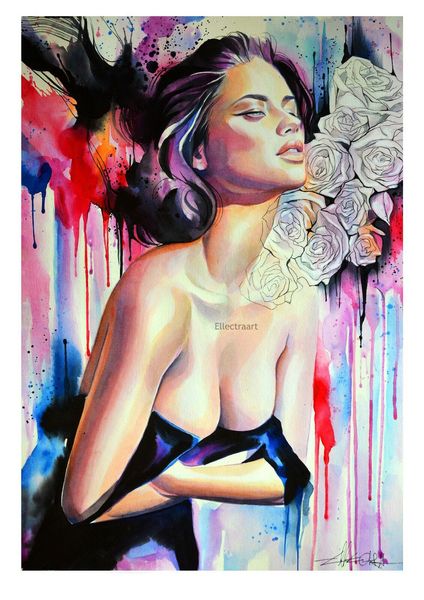 

erotic artworks oil lesbian splatter adriana lima home decor handpainted &hd print oil painting on canvas wall art canvas pictures 210127