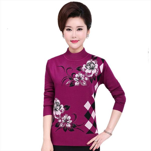 

2021 new fashion mother pullovers fall winter long sleeve turtleneck sweater slim bottom shirt women knitted jumper, White;black