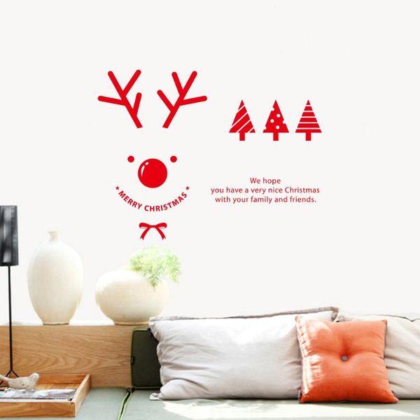 

removable christmas window wall stickers bedroom living room glass doors and windows background decoration stickers