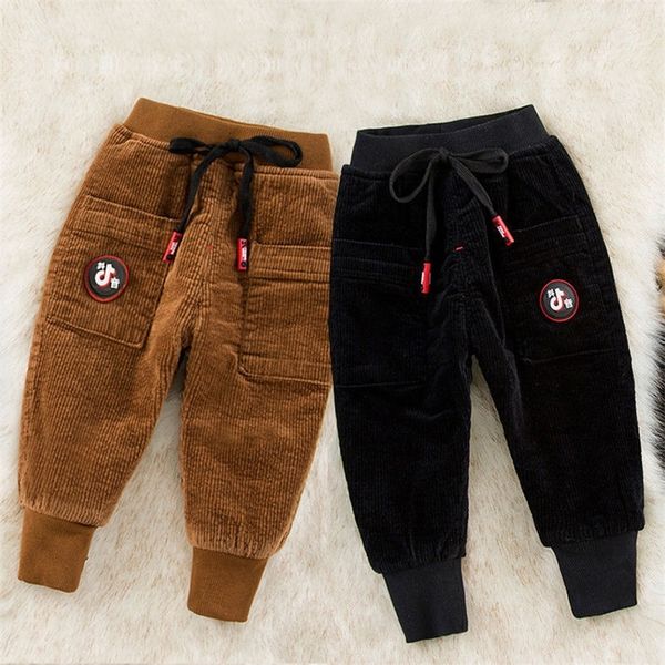 INS chauds bébés garçons pantalons bébés filles pantalons toute la saison 1-7 ans enfants pantalons pantalons de velours chaud vêtements en velours côtelé coutures épaisses LJ201019