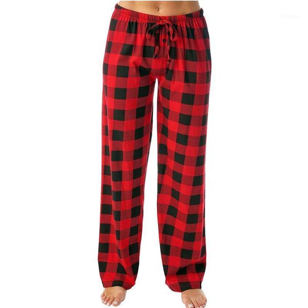 

ladies plaid printing pants women autumn winter fashion casual plaid printed pants full length long trousers1, Black;white