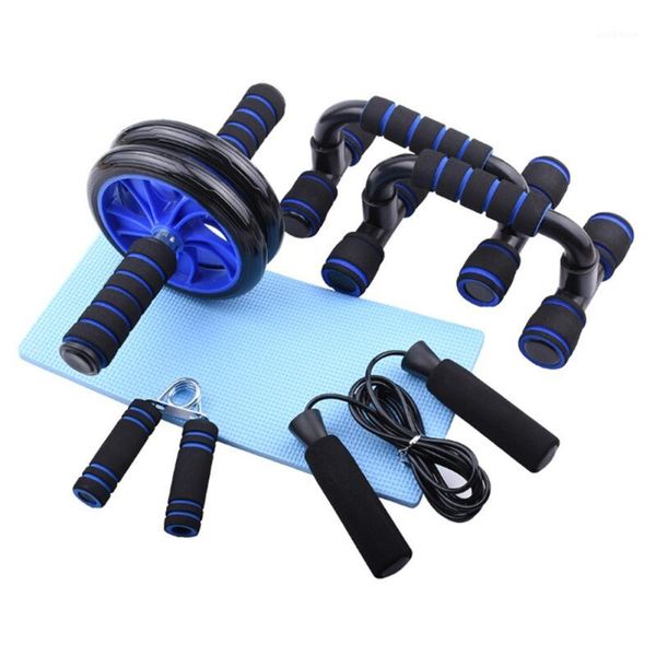 

accessories 6pcs / 5pcs muscle yoga training rope abdominal wheel hand grip fitness jump exercise equipment1