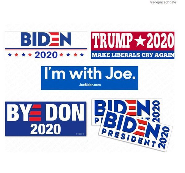 

joe trump president biden 2020 pvc sticker bumper decals 10pcs/pack car stickers usa american campaign paster wall suitc