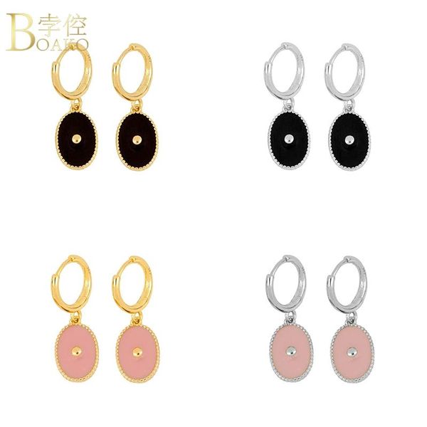 

hoop & huggie boako round earring 925 sterling silver earrings for women pendiente piercing ohrringe earings luxury fine jewelry gifts, Golden;silver