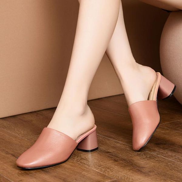 

dress shoes marlisasa women classic pink round toe slip on heel for summer female black pu leather pumps h6198