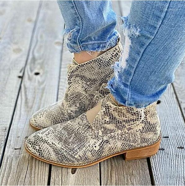 

women's slip on ankle boots ladies vintage chunky heels women soft pu woman casual shoes female plus size1, Black