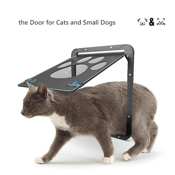 

2018 summer pet supplies paw shape print anti-bite small doggie dogs cat door for window screen wholesale shipping