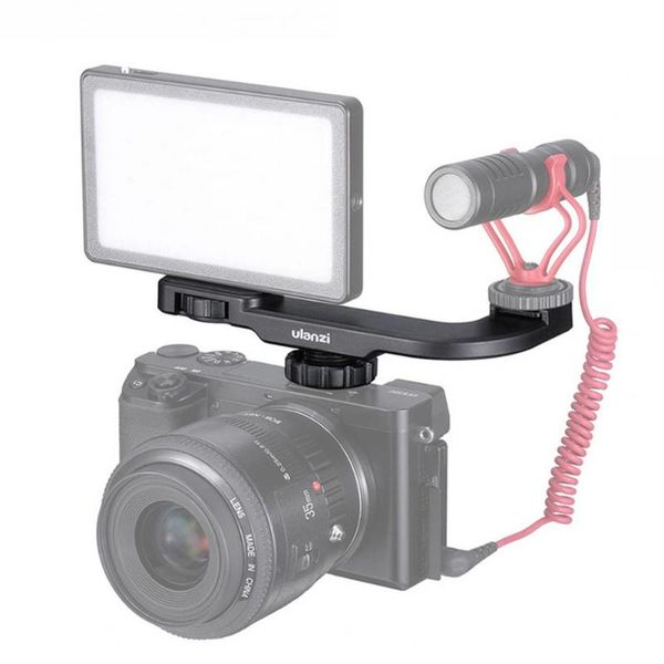 

lighting & studio accessories ulanzi pt-8 pt-9 vlog cold shoe plate for 7 6 5 dslr camera extend mount to led video light microphone