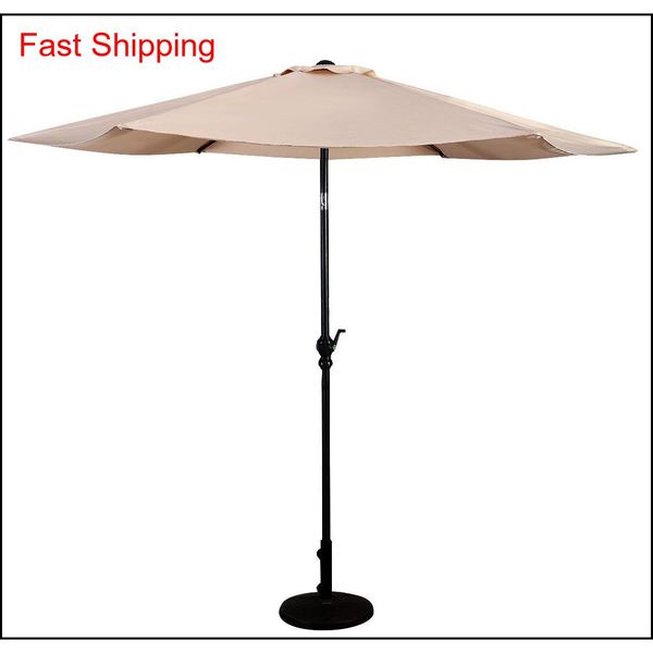 

10ft patio umbrella 6 ribs market steel tilt w/ cra qylahl bde_luck