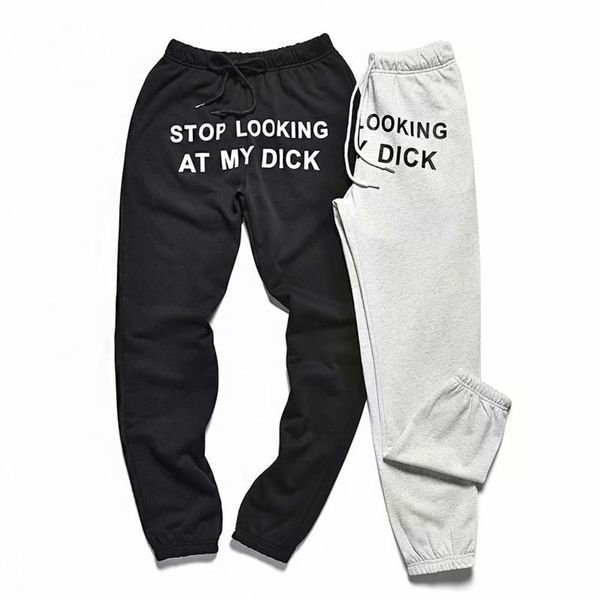 

selling solid color printed ins casual high waist sports pants women trend, Black;gray