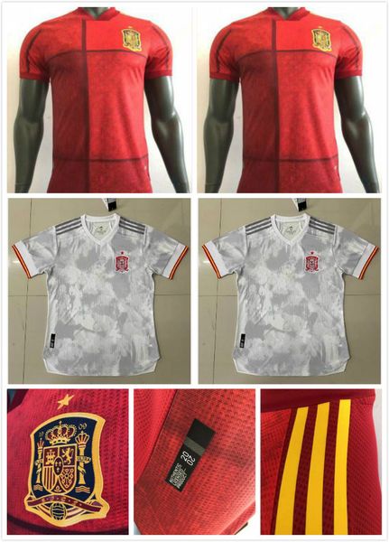 

2020 испания джерси игрок версия espana 20 21 asensio morata isco iniesta saul ansu fati sergio ramos футбольная рубашка мужчины женщины дет, Black;yellow