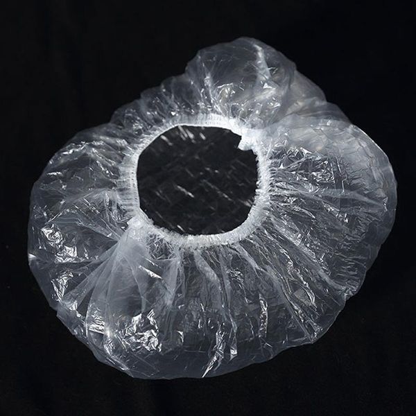 

100 pieces of disposable shower cap transparent spa salon l disposable elastic shower cap bathroom supplies shower cap