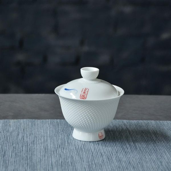 

tangpin ceramic teapot kettle handpainted gaiwan teacup fish chinese kung fu tea sets 150ml tangpin ceramic wmthyz