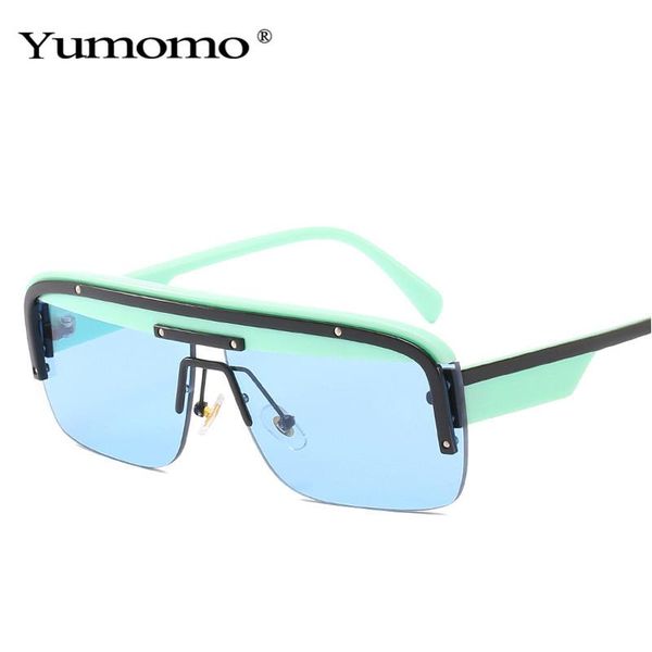 

sunglasses fashion rimless square women 2021 ocean color len shades men trend female eyewear glasses, White;black
