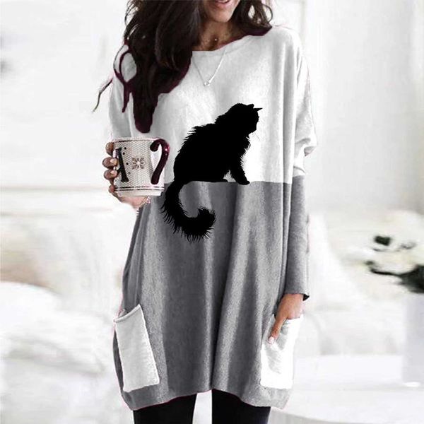 

women oversized sweatshirts christmas monochrome reindeer print drawstring hoodie winter warm es falda, Black;gray