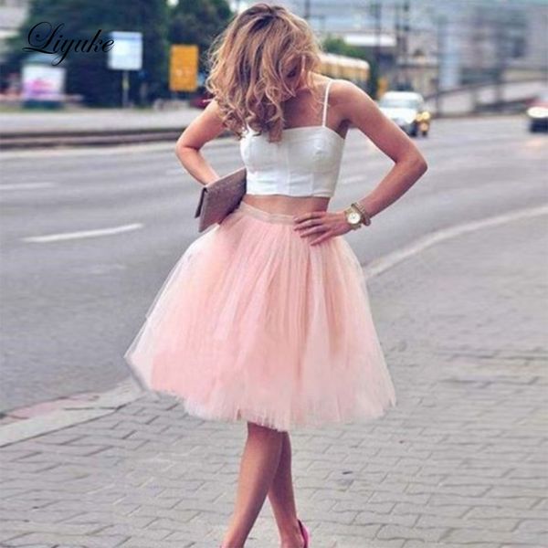 

liyuke classic pink bredless a line homecoming платье спагетти ремешок без спинки выпускная платье короткий куктил выпускные двухструктурные, Blue;pink