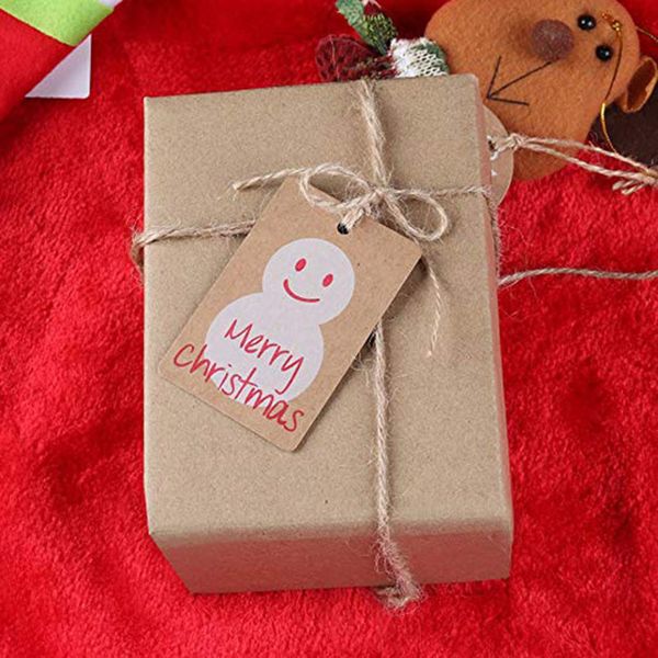 

tag 100pcs/lot 2020 paper new year christmas kraft ornaments decorations for home party faovrs xmas trees decoration sto