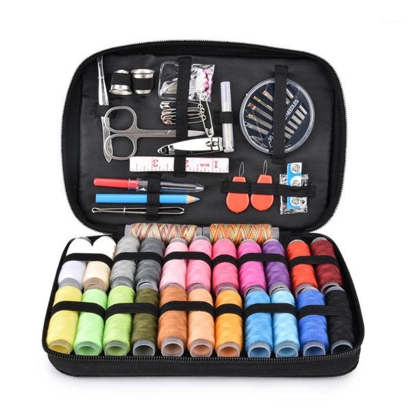 

sewing diy box kit needlework tools sewing supplies organizer travel bag thread needles tweezer tailoring tape storage1, Black