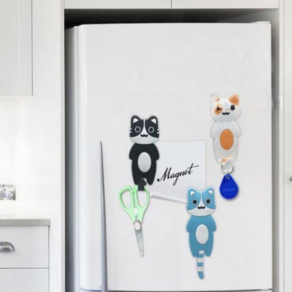 

hooks & rails cute hook home accessories kitchen gift sticker decor refrigerator decal souvenir cat fridge cartoons magnet
