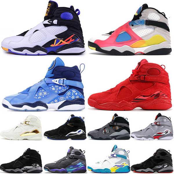 

2020 jumpman 8s mens outdoor shoes doernbecher 8 se white multicolor satin\r\r valentines day trainers sneakers size 13