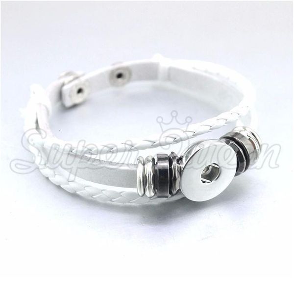 

6colors adjustable 18/20mm metal snap button pu leather bracelet b321 watches women one direction men's arm cuf bbywum, Golden;silver