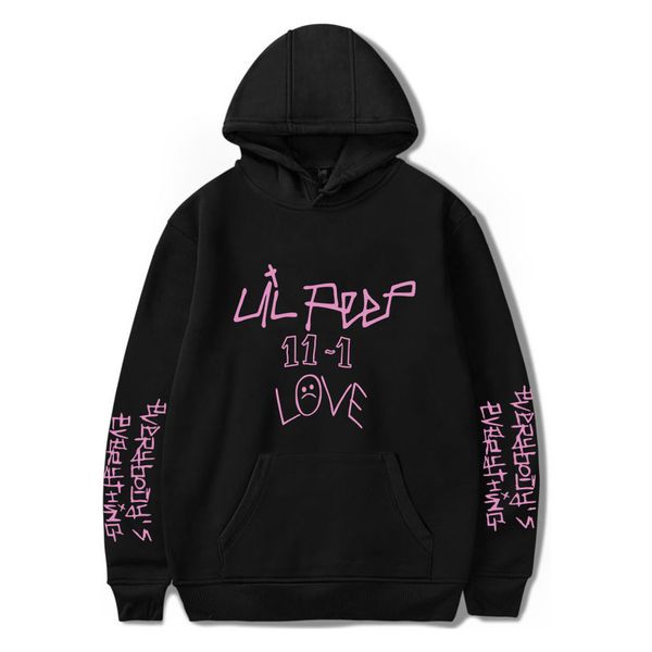 

Lil peep men's and women's hoodi, vintage hip-hop style Unisex sweaters, popular Harajuku street cloth, autumn, Black