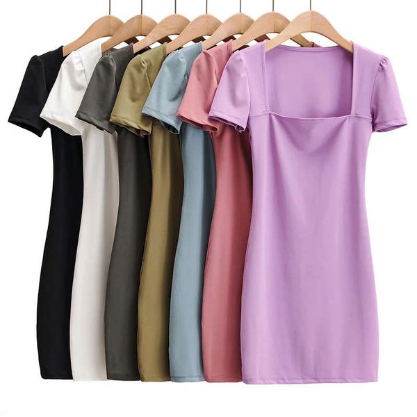 

wind ins and generous collar solid color slim waist show thin package hip temperament dress short skirt summer, Black;gray