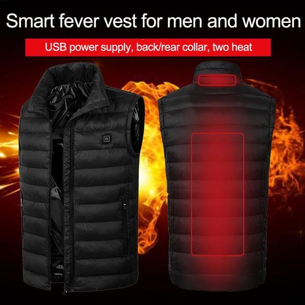 

outdoor t-shirts usb charging waistcoat zipper power bank 5v/2a winter heated vest smart infrared thermal windproof clothes for men jacket, Gray;blue