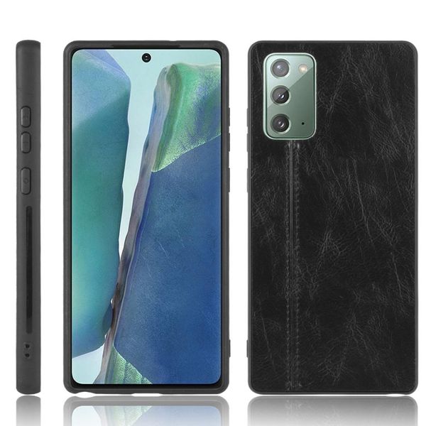 

for samsung galaxy note20 shockproof sewing cow pattern skin pc pu tpu case