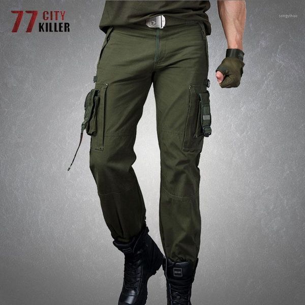 

tactical cargo pants men casual wear-resistant straight trousers male outdoor swat combat joggers mens sports pants1, Black
