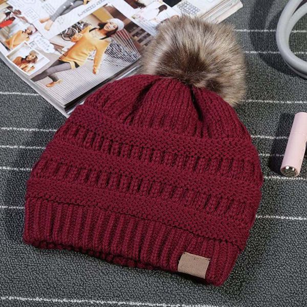 

wholesale adults thick warm winter hat for women soft stretch cable knitted pom poms beanies hats women's skullies beanies girl ski cap, Blue;gray