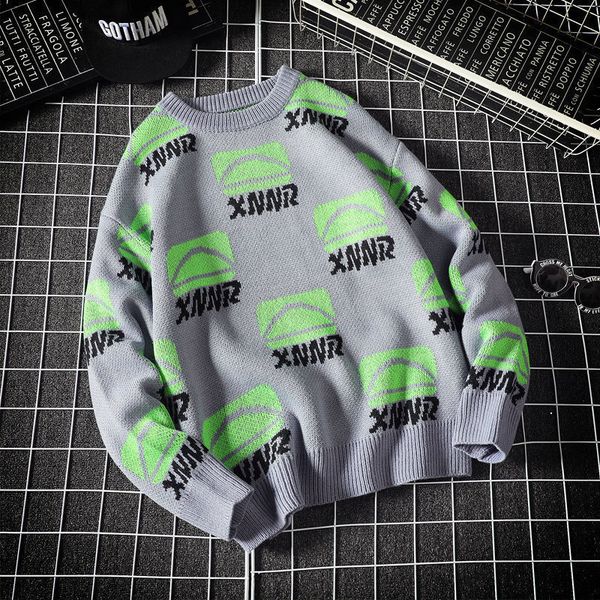 

male 2021 jersey autumn winter new fashion listing around the neck loose big 5xl black shipping d6yi, White;black