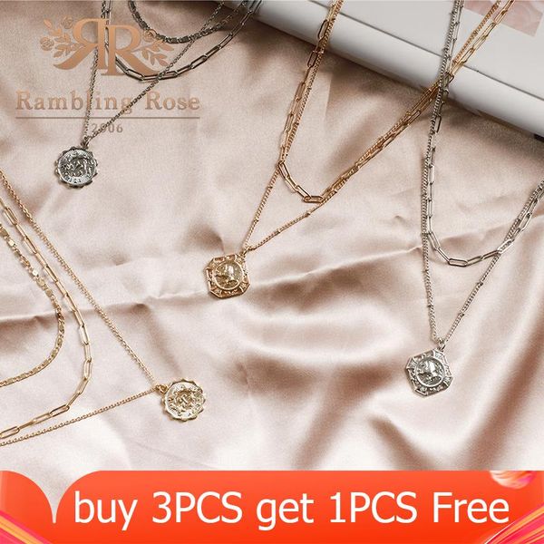 

fashion charm multilayer necklace for women luxury gold color animal pendant neck chains choker collar jewelry gift, Silver